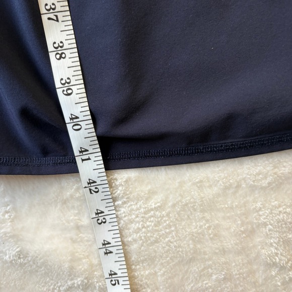 T by Talbots Dress Women Medium Navy Blue Sleeveless Drawstring Waist w/ Pockets - Picture 5 of 9